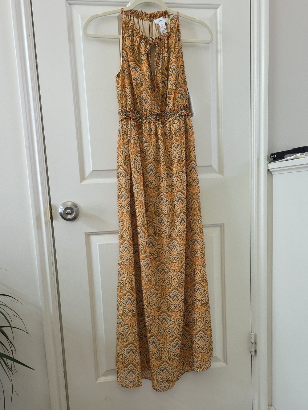 Sleeveless  Patterned Maxi Dress Xs